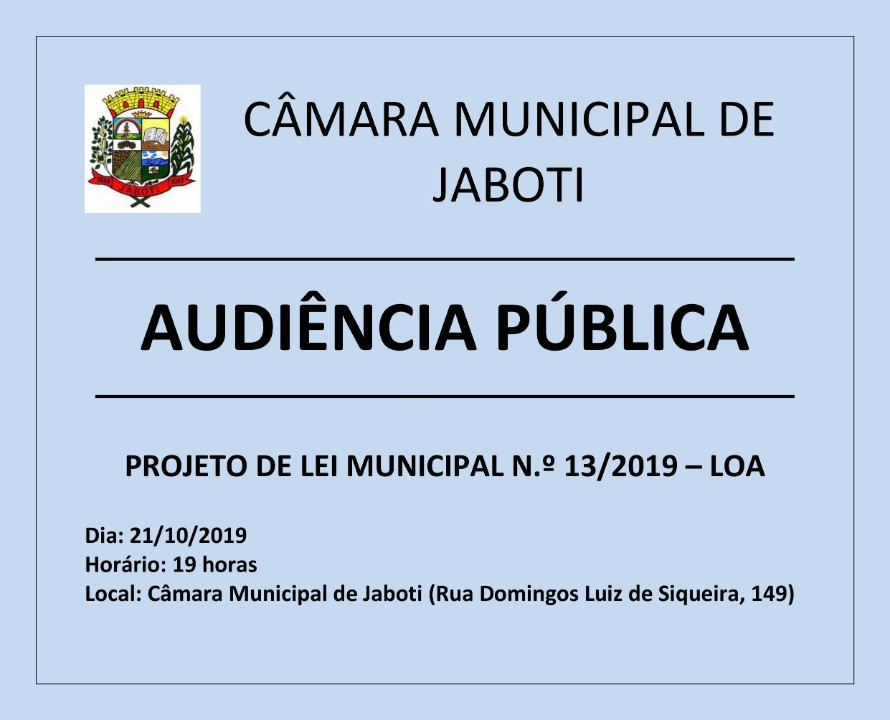 Edital de Convocação Audiência Pública LOA 2020